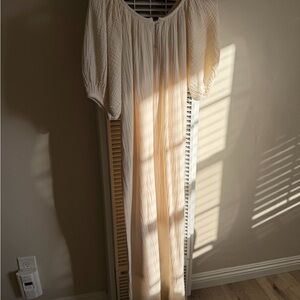 Honest Cotton June Elegant Cream Maxi Dress